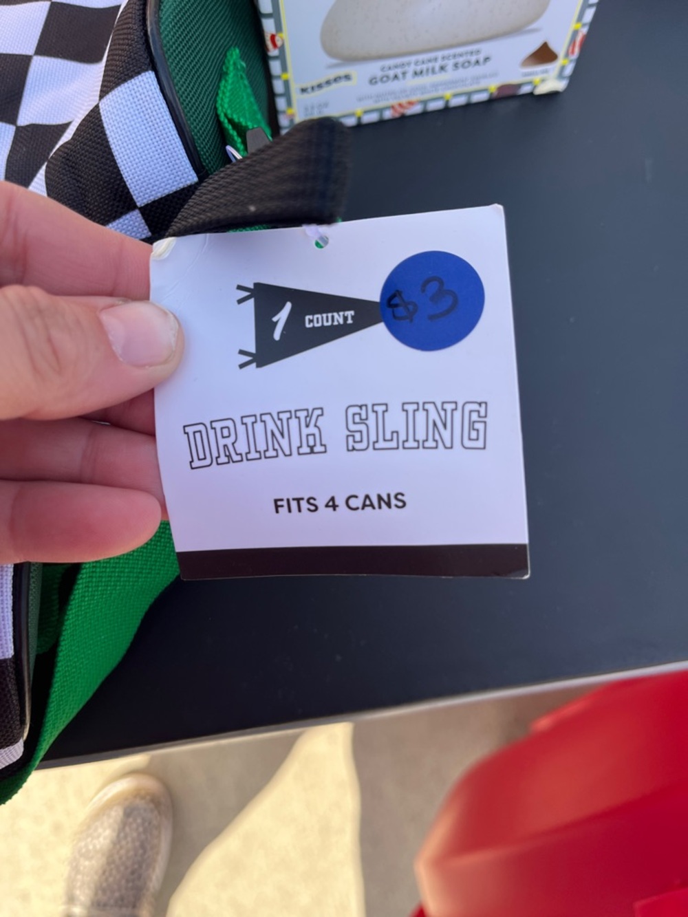 Drink Sling 4-Can Cooler Sling - Green & Black